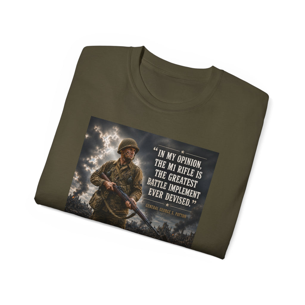 Soldier with Rifle Quote T-Shirt | Military Vintage Warfare Tee