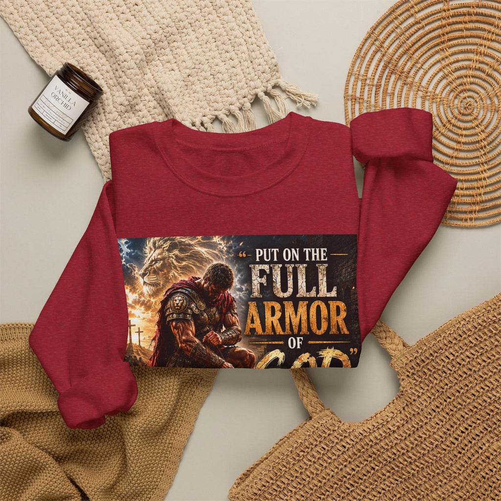Full Armor of God sweatshirt | Christian faith scripture design