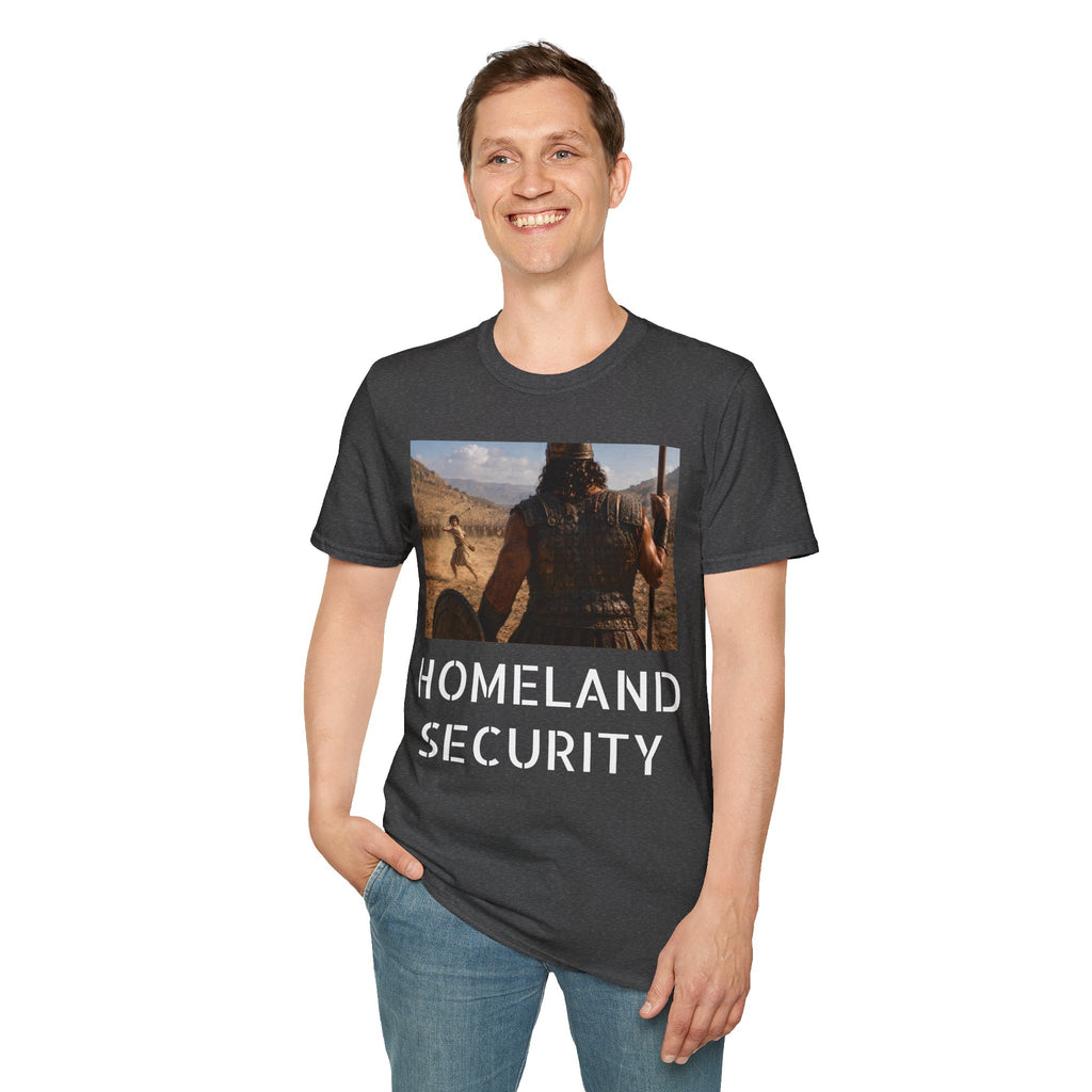David and Goliath Scene T‑Shirt — Epic Battle Landscape Graphic Tee