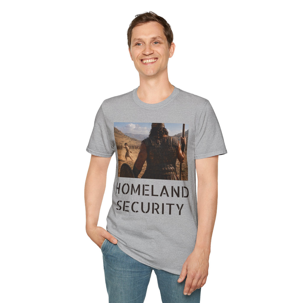 David and Goliath Scene T‑Shirt — Epic Battle Landscape Graphic Tee