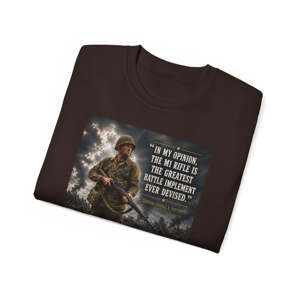 Soldier with Rifle Quote T-Shirt | Military Vintage Warfare Tee