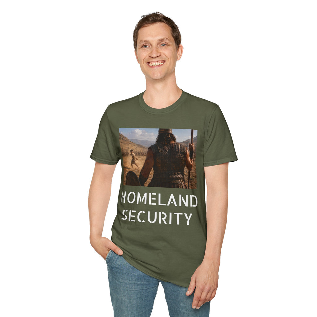 David and Goliath Scene T‑Shirt — Epic Battle Landscape Graphic Tee