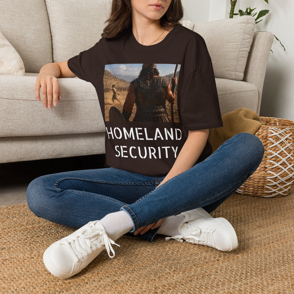 David and Goliath Scene T‑Shirt — Epic Battle Landscape Graphic Tee