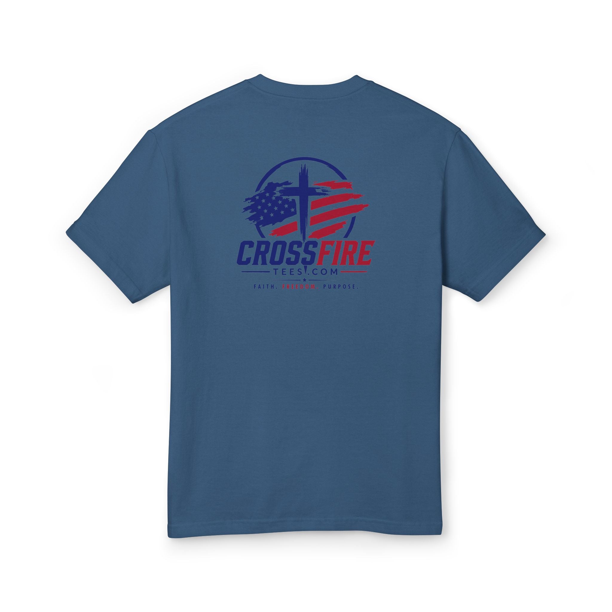 Soul Food Holy Bible graphic Tee | Crossfire American flag back