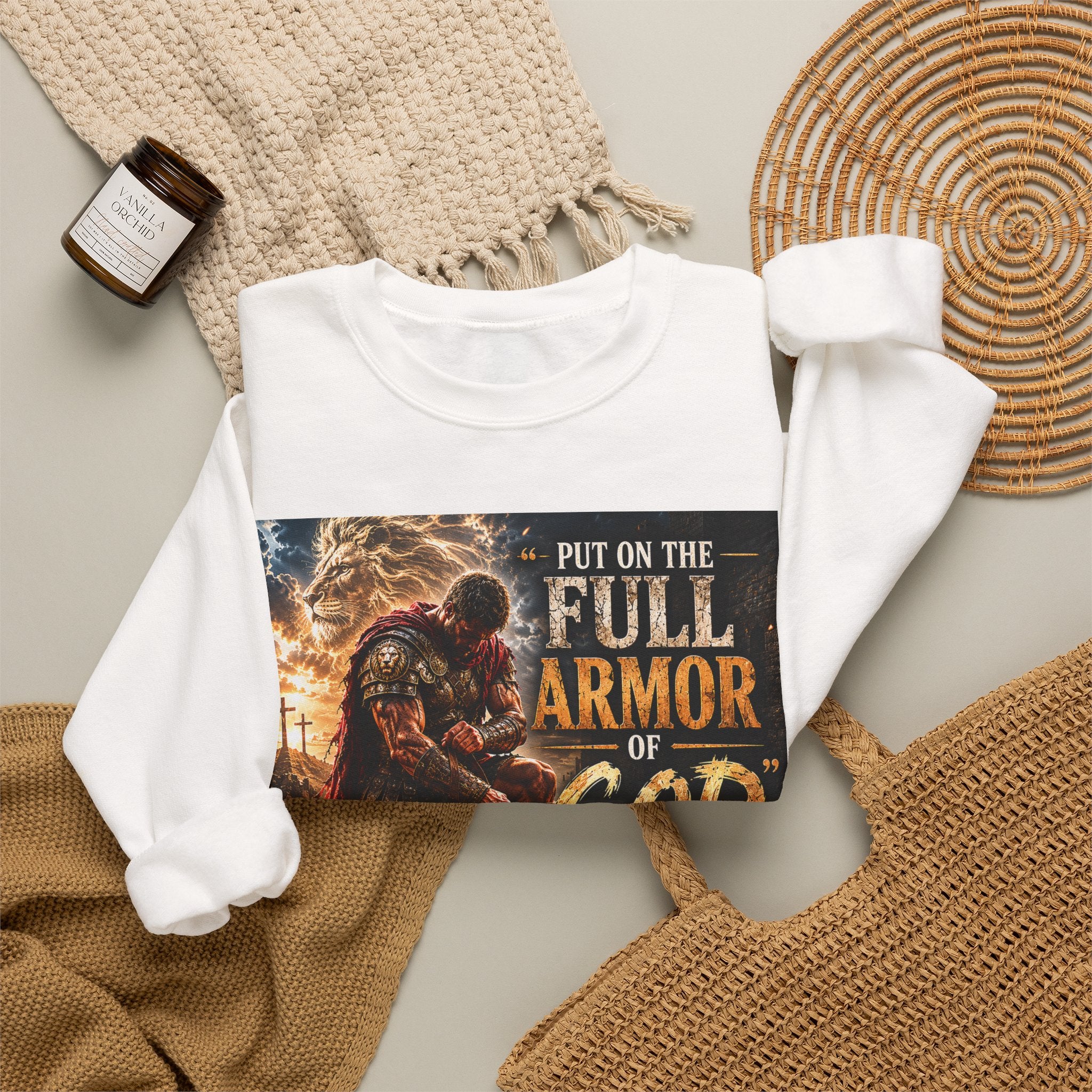 Full Armor of God sweatshirt | Christian faith scripture design