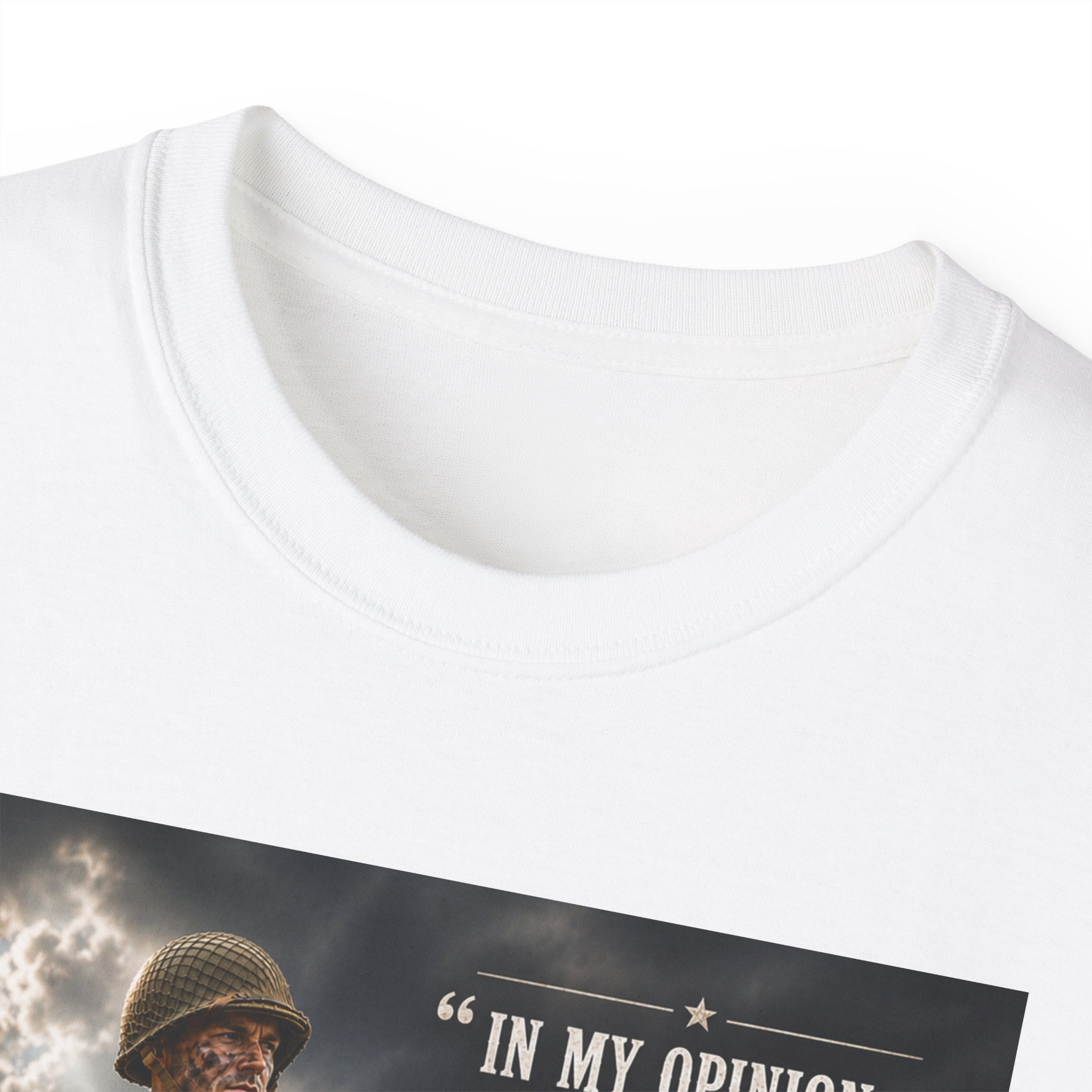 Soldier with Rifle Quote T-Shirt | Military Vintage Warfare Tee