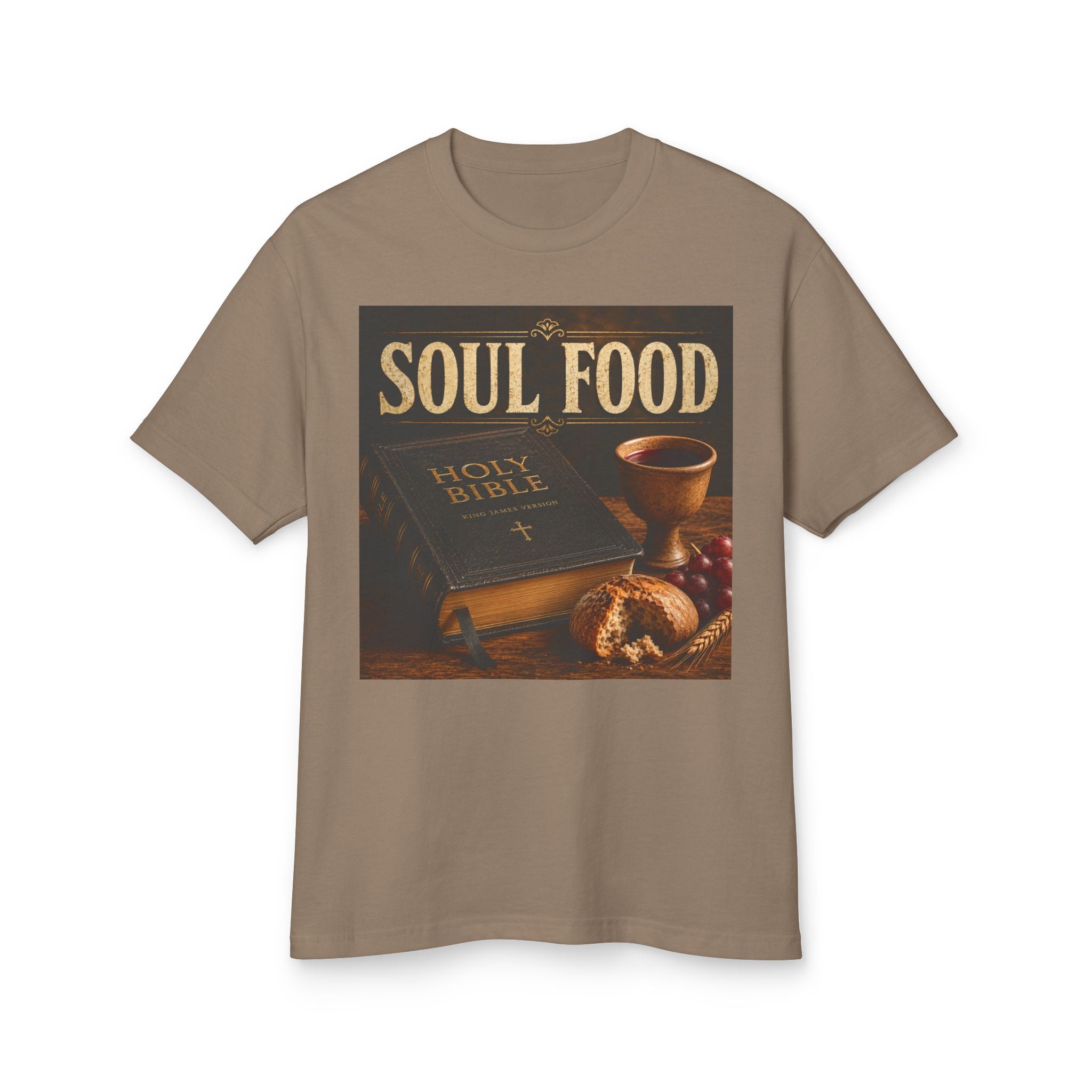 Soul Food Holy Bible graphic Tee | Crossfire American flag back