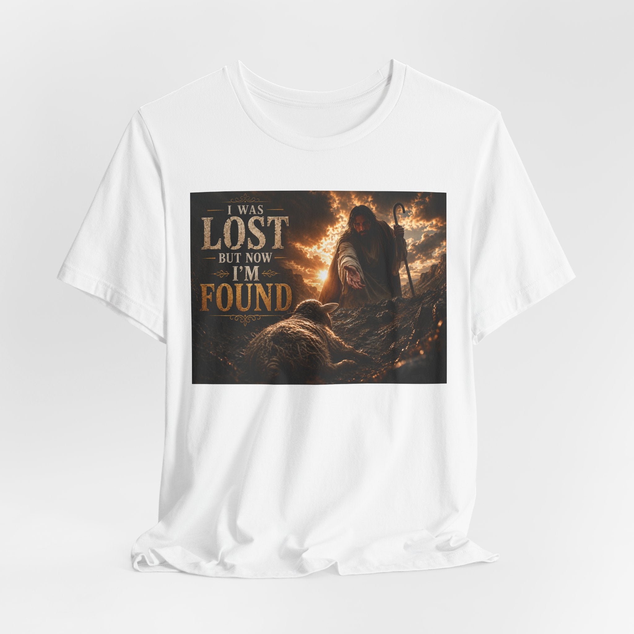 I Was Lost But Now I'm Found T-Shirt | Christian Jesus Faith Tee