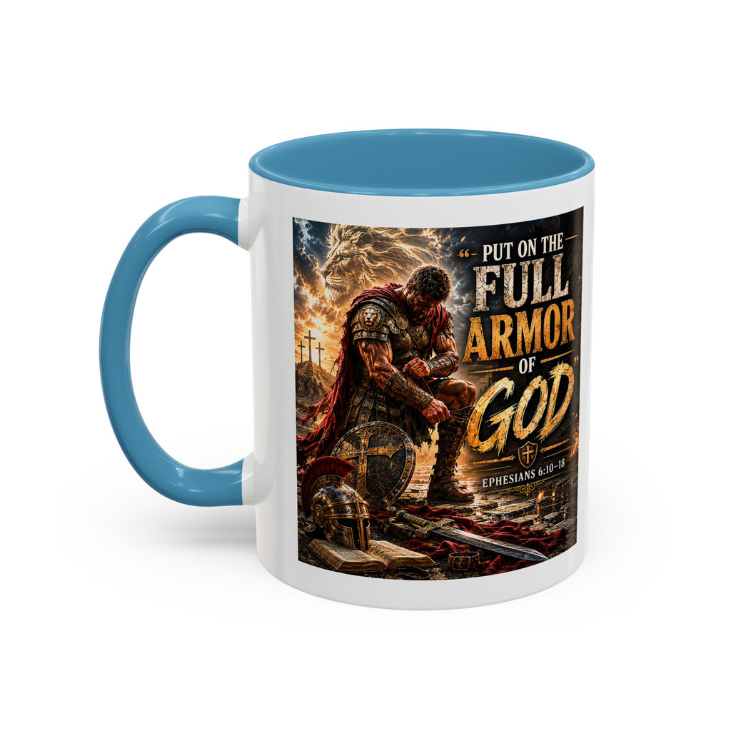Put on the Armor of God Accent Coffee Mug —  (11/15oz)