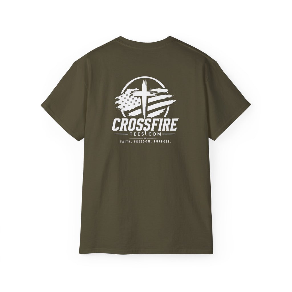Soldier with Rifle Quote T-Shirt | Military Vintage Warfare Tee