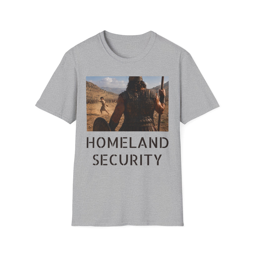 David and Goliath Scene T‑Shirt — Epic Battle Landscape Graphic Tee