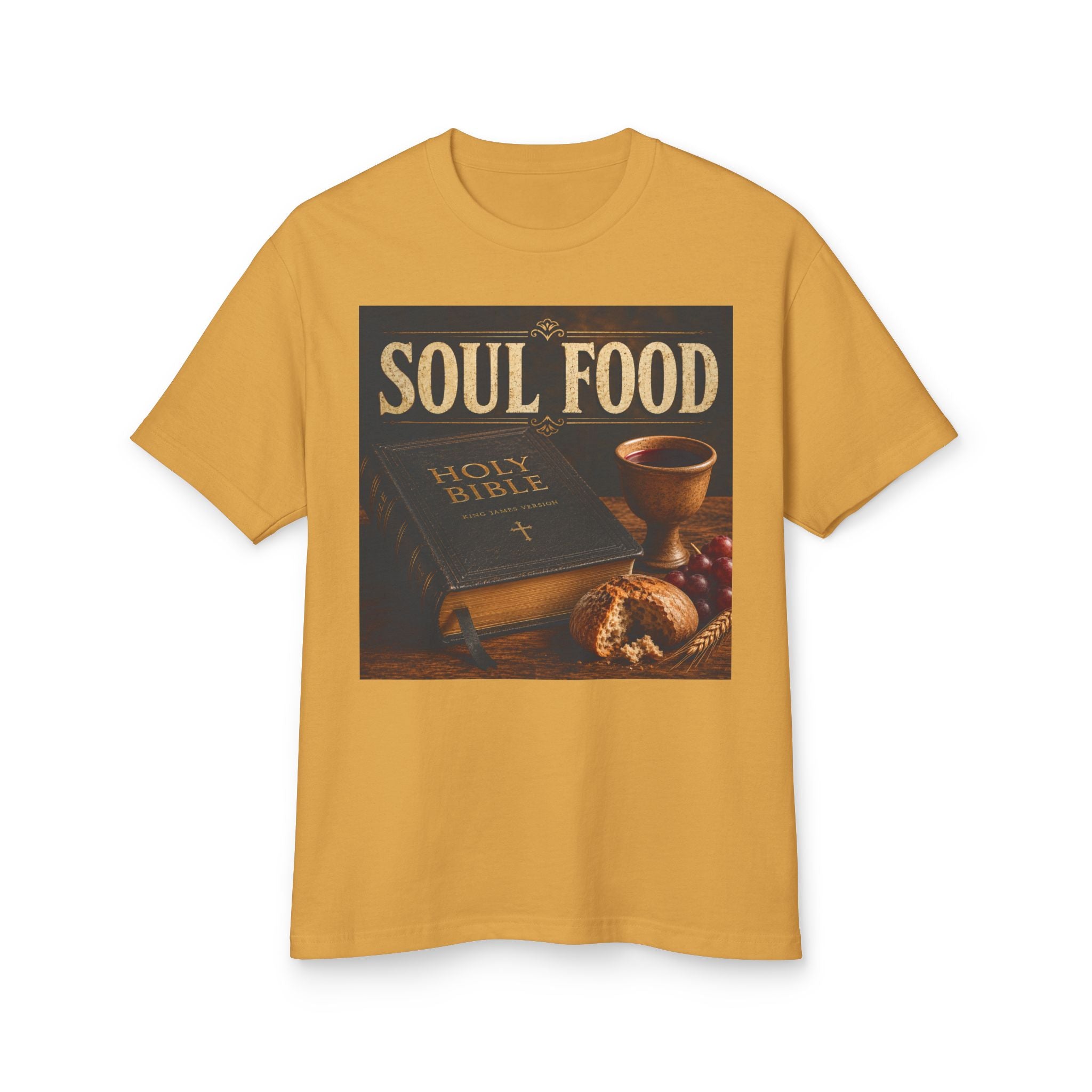 Soul Food Holy Bible graphic Tee | Crossfire American flag back