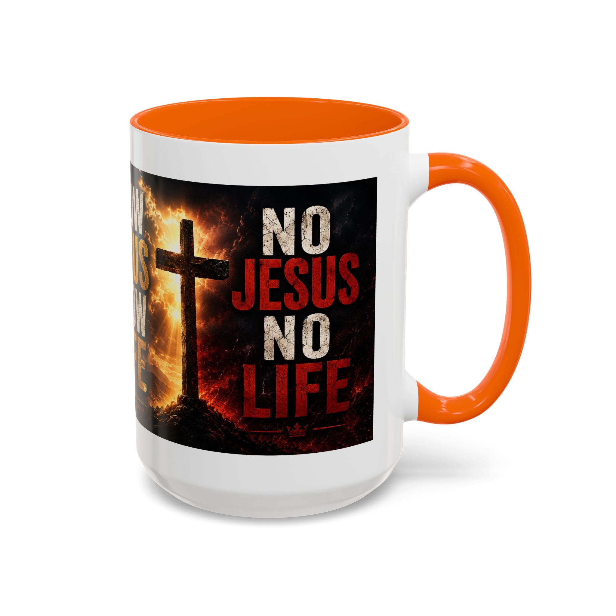 Know Jesus Know Life mug | Christian cross accent coffee mug