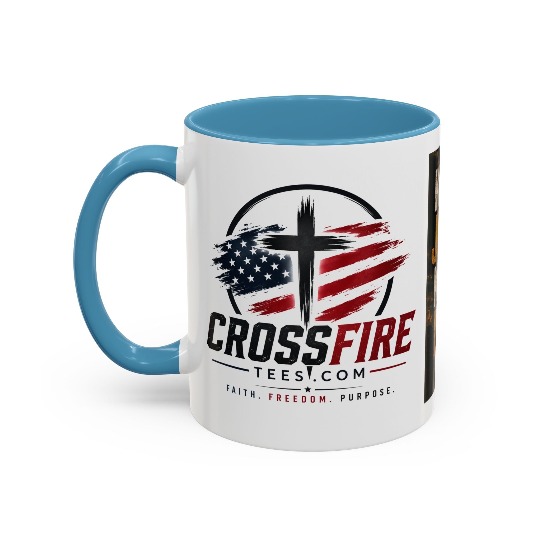 Know Jesus Know Life mug | Christian cross accent coffee mug