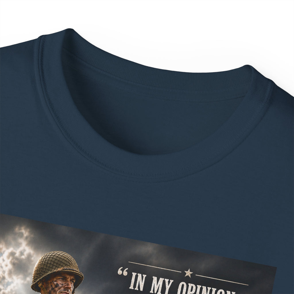Soldier with Rifle Quote T-Shirt | Military Vintage Warfare Tee