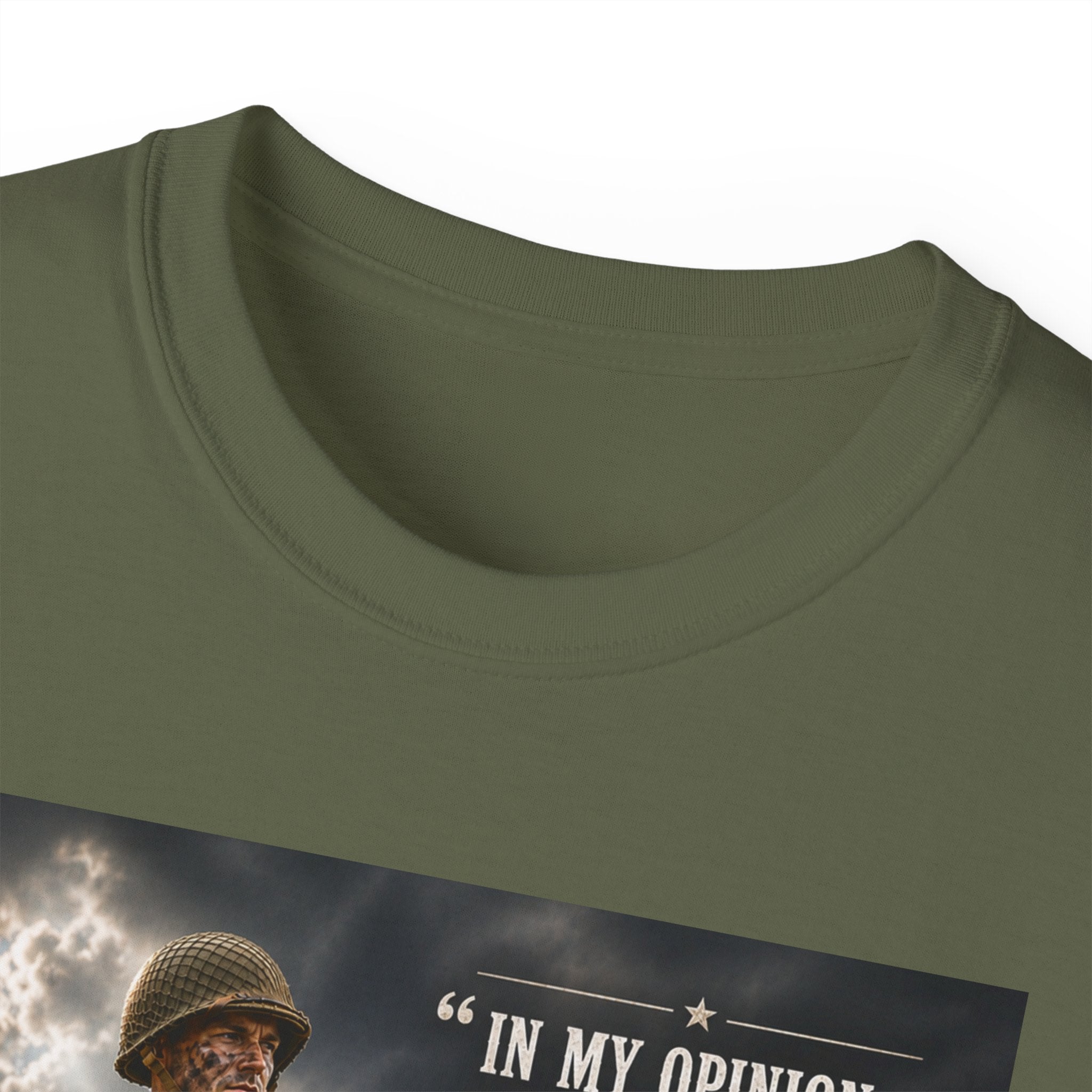 Soldier with Rifle Quote T-Shirt | Military Vintage Warfare Tee