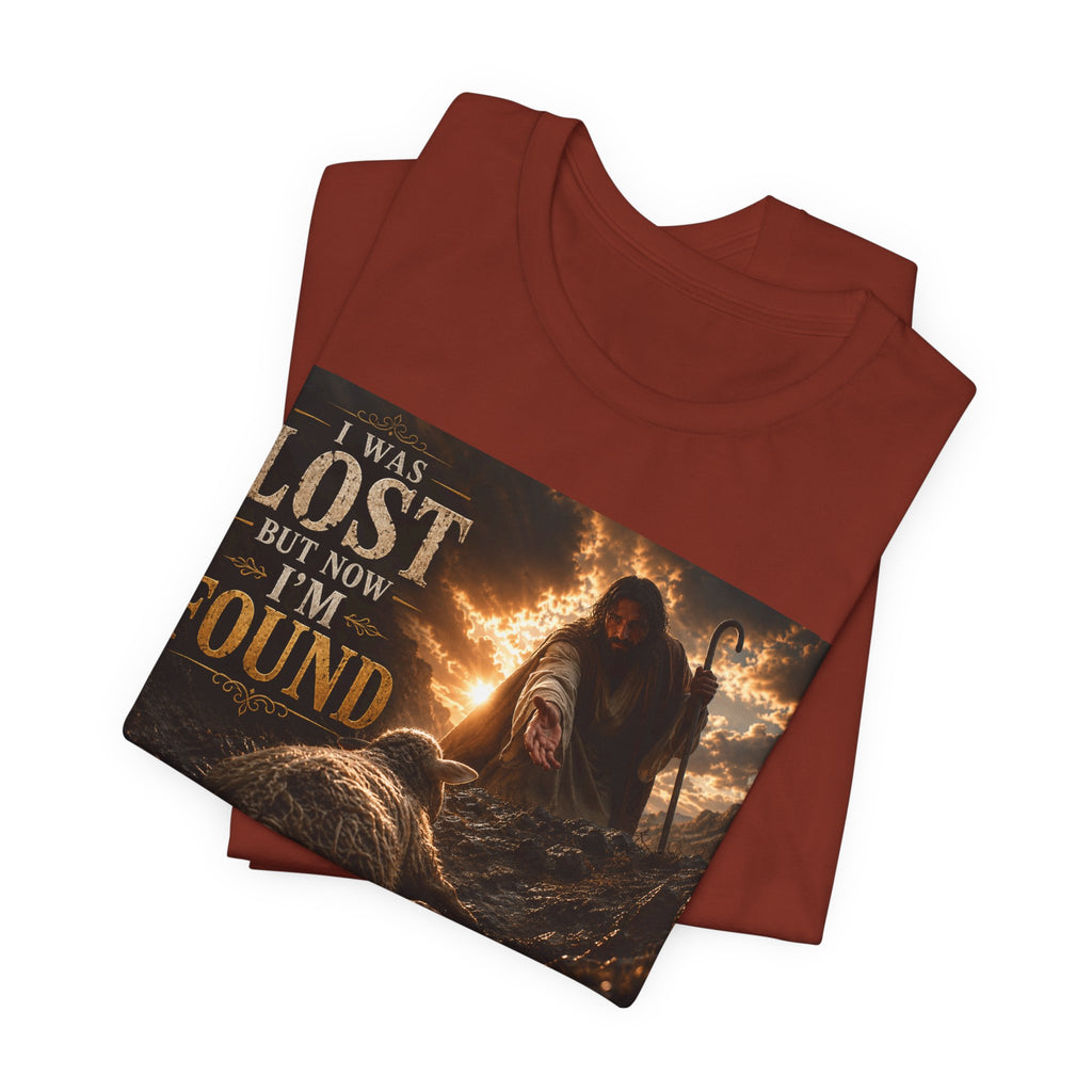 I Was Lost But Now I'm Found T-Shirt | Christian Jesus Faith Tee