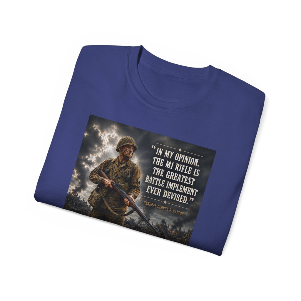 Soldier with Rifle Quote T-Shirt | Military Vintage Warfare Tee