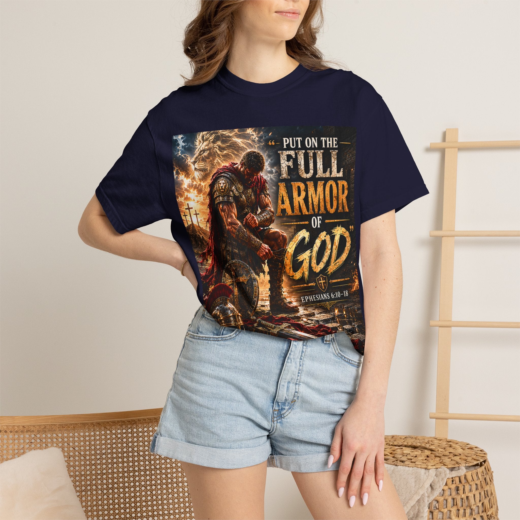Christian Armor T-Shirt — "Put On The Full Armor of God" Faith Tee