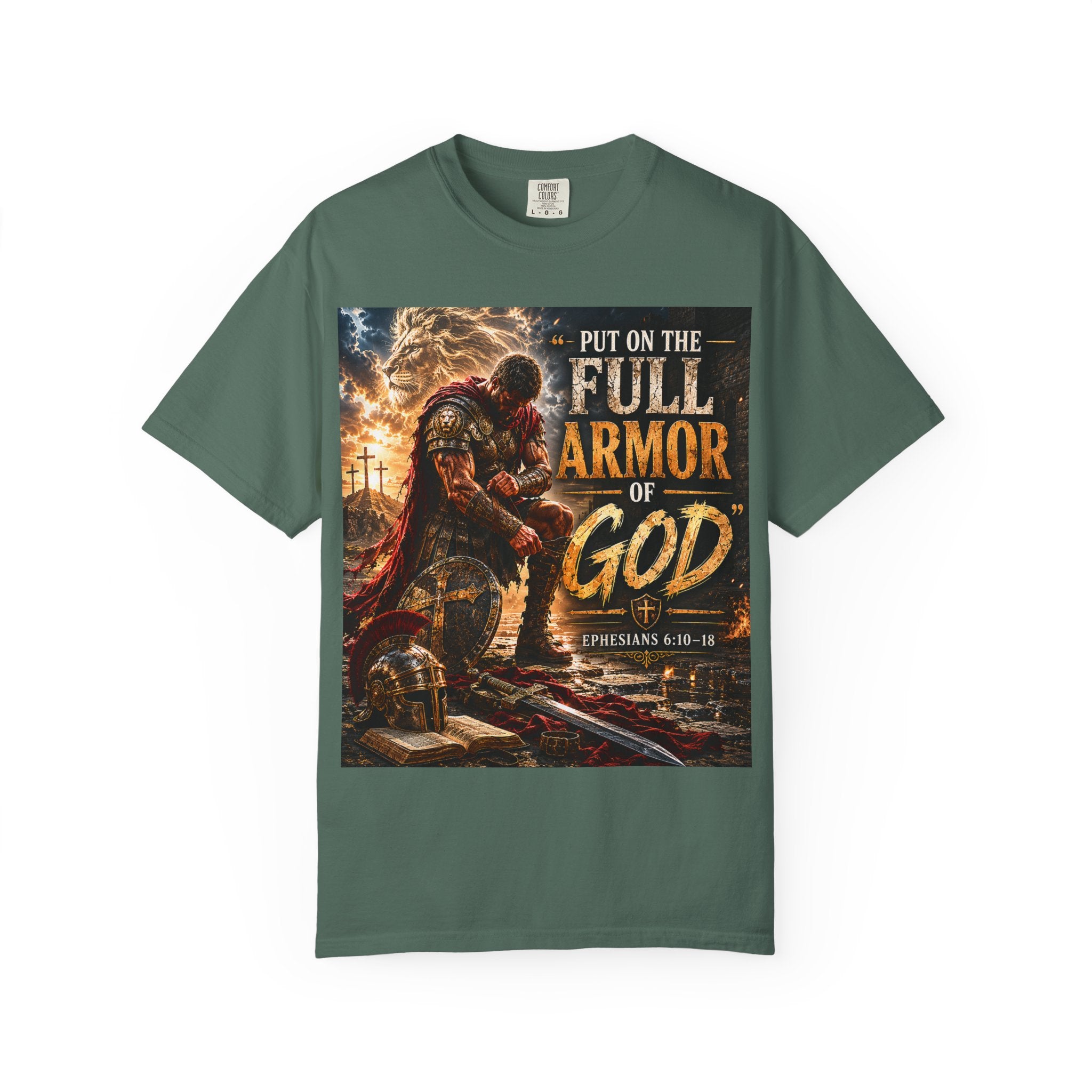 Christian Armor T-Shirt — "Put On The Full Armor of God" Faith Tee