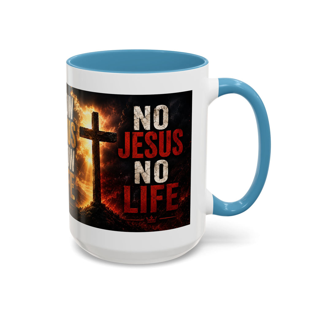 Know Jesus Know Life mug | Christian cross accent coffee mug