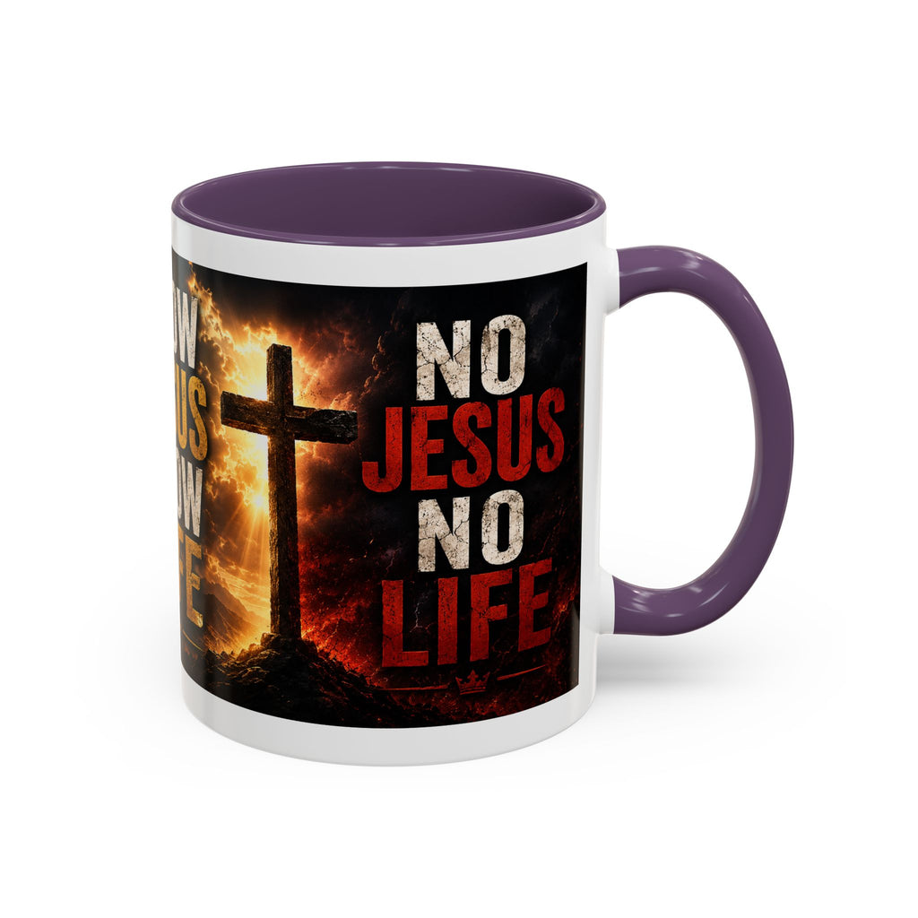 Know Jesus Know Life mug | Christian cross accent coffee mug