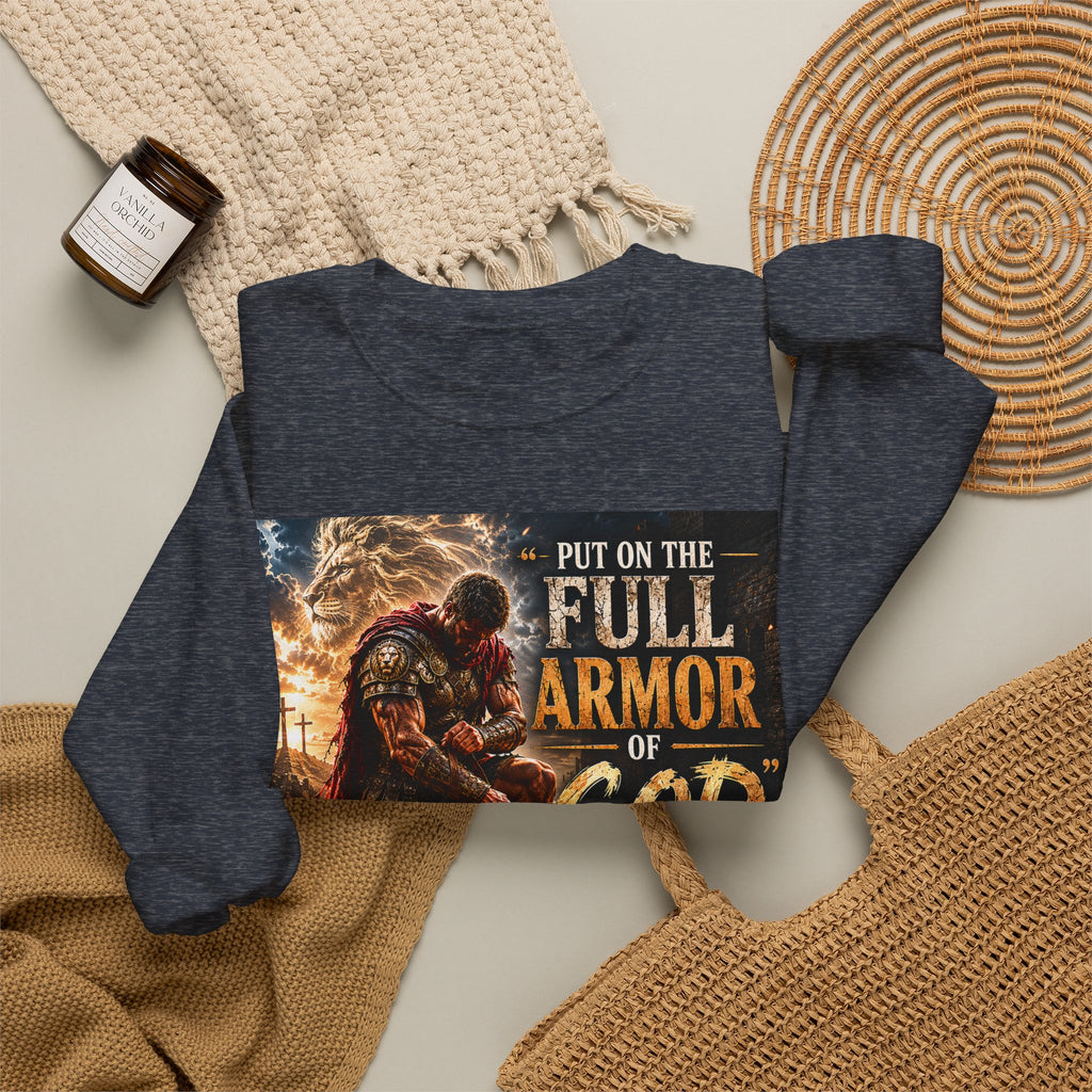 Full Armor of God sweatshirt | Christian faith scripture design