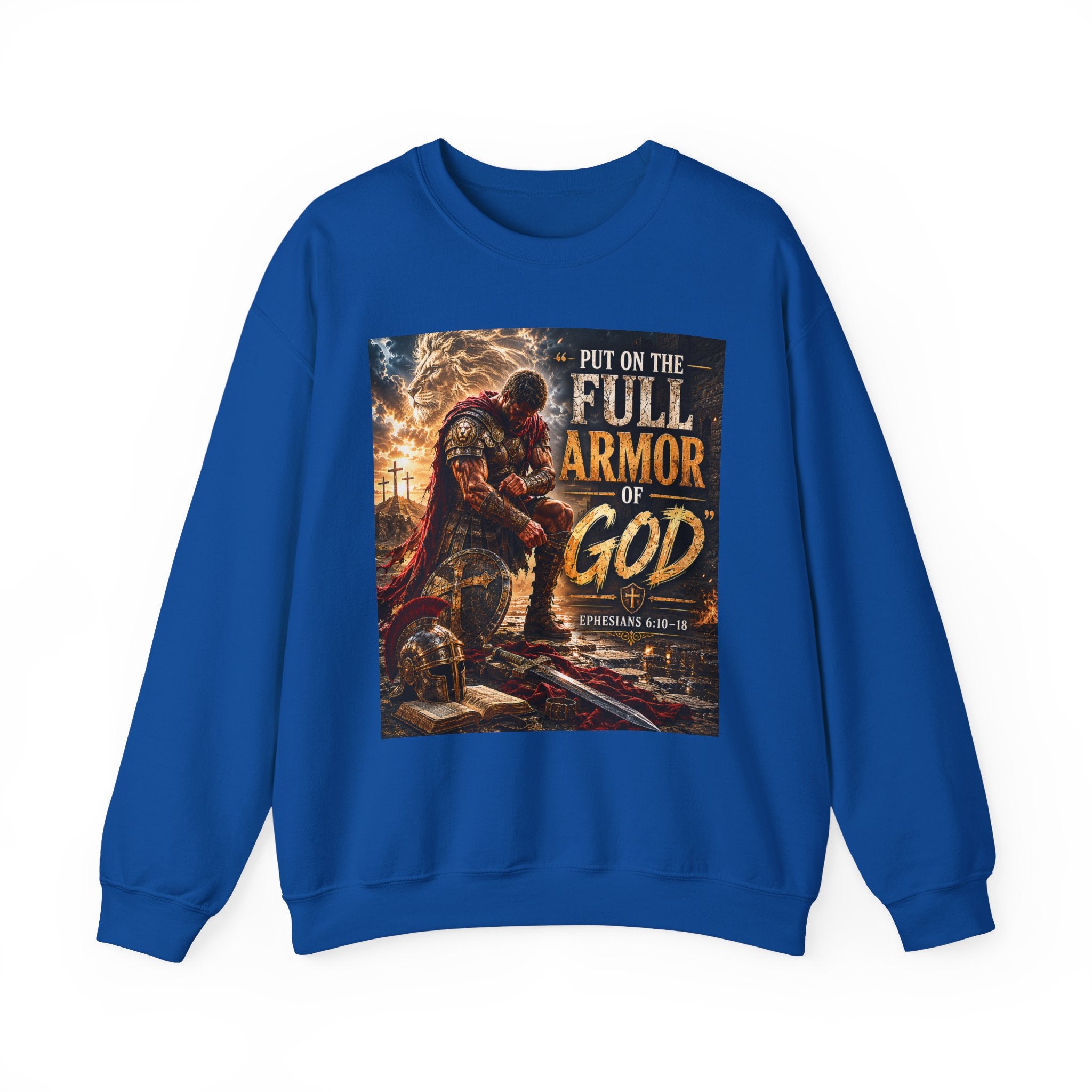 Full Armor of God sweatshirt | Christian faith scripture design