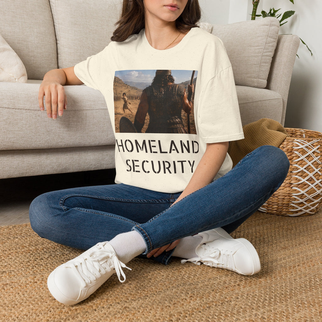 David and Goliath Scene T‑Shirt — Epic Battle Landscape Graphic Tee