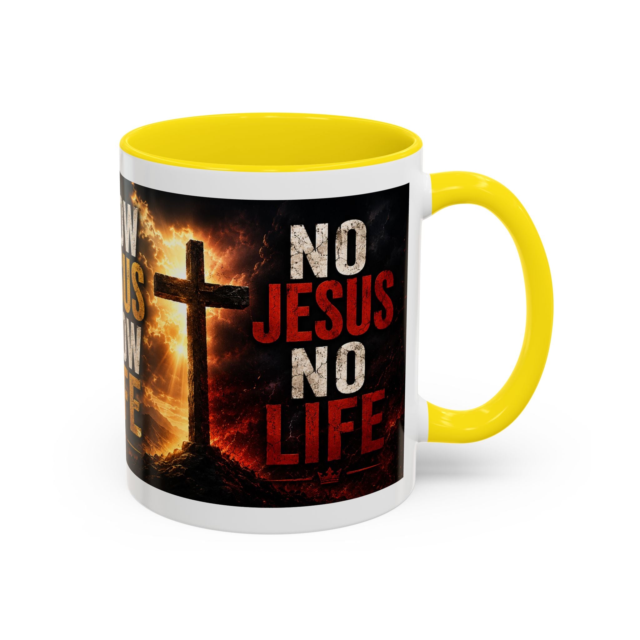 Know Jesus Know Life mug | Christian cross accent coffee mug