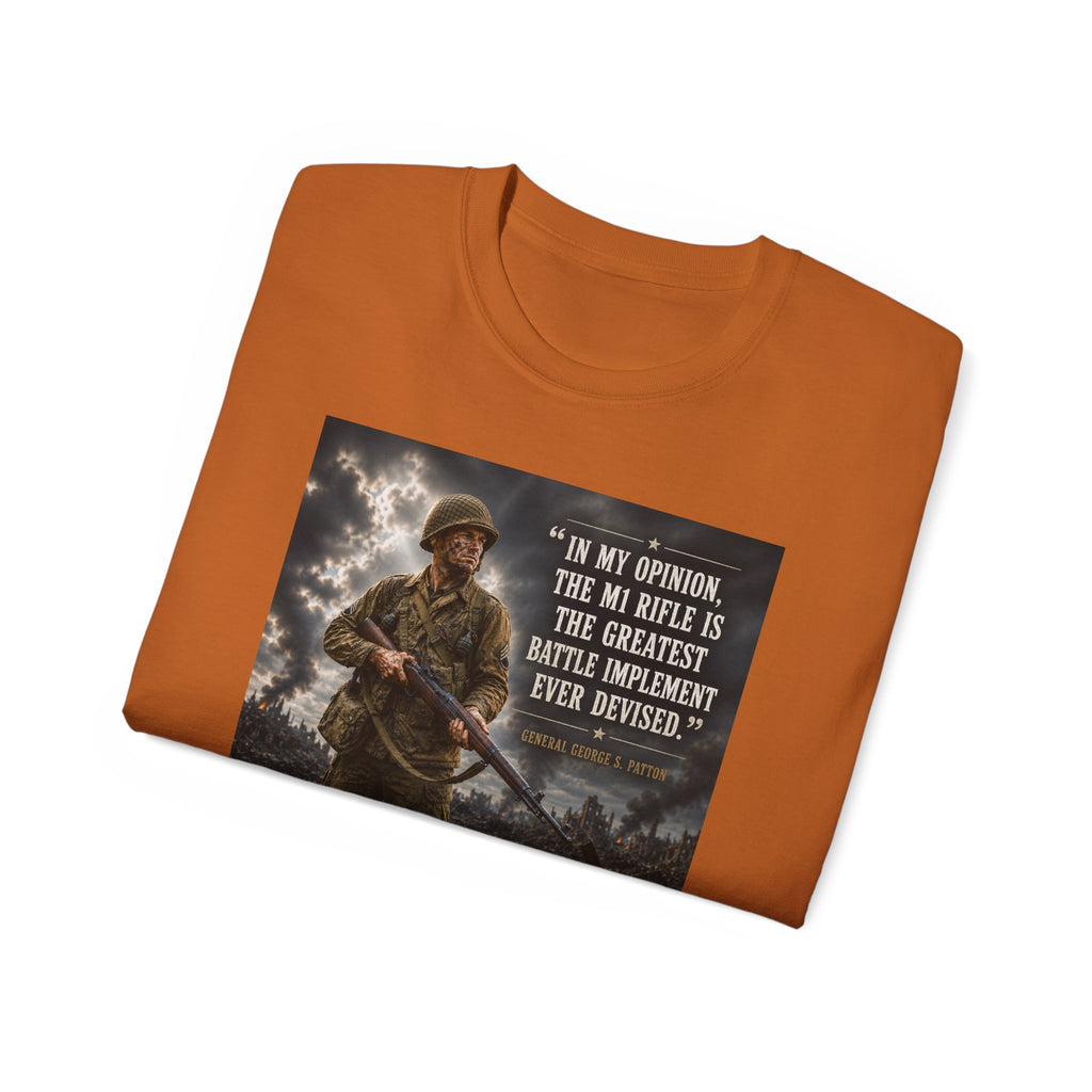 Soldier with Rifle Quote T-Shirt | Military Vintage Warfare Tee