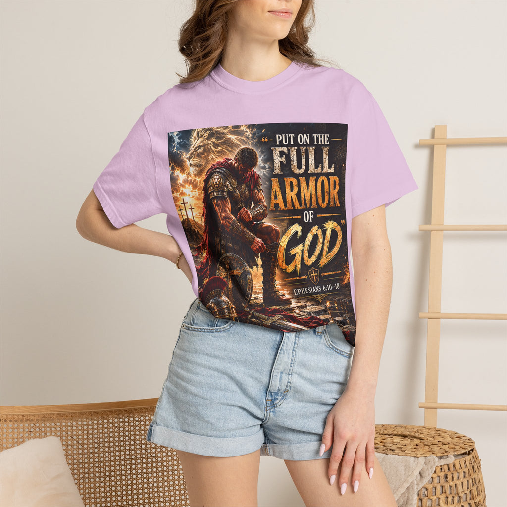 Christian Armor T-Shirt — "Put On The Full Armor of God" Faith Tee