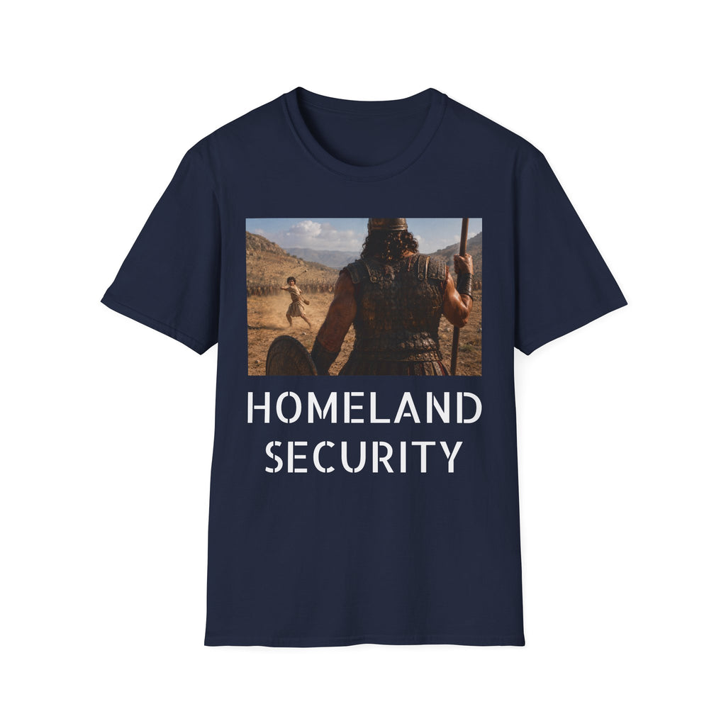 David and Goliath Scene T‑Shirt — Epic Battle Landscape Graphic Tee