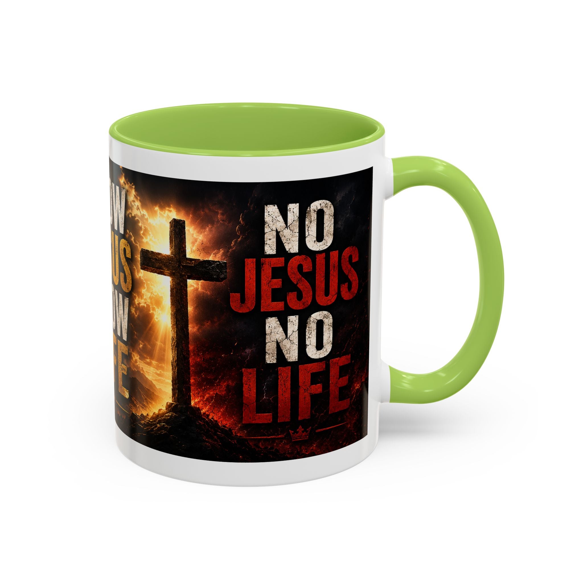 Know Jesus Know Life mug | Christian cross accent coffee mug