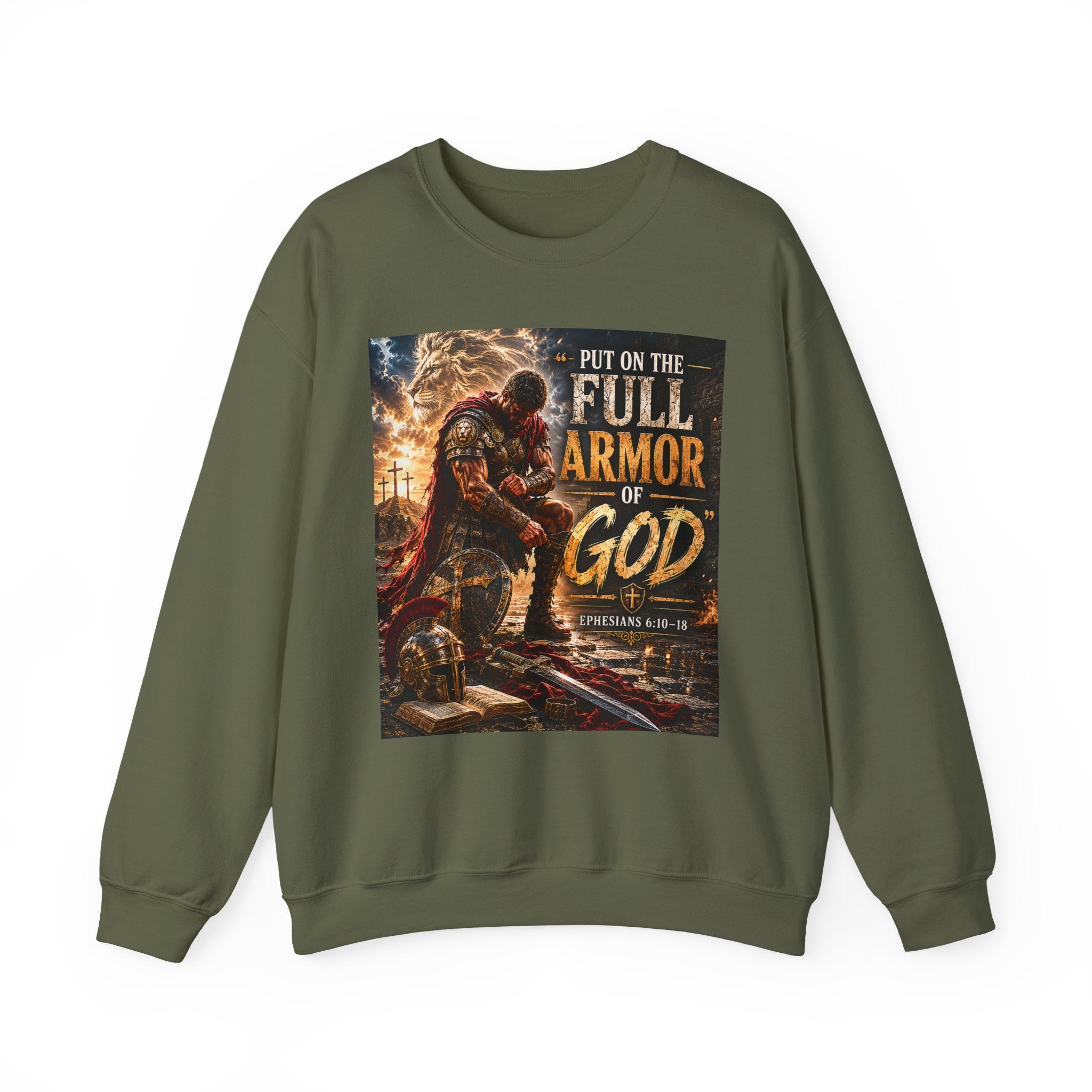 Full Armor of God sweatshirt | Christian faith scripture design