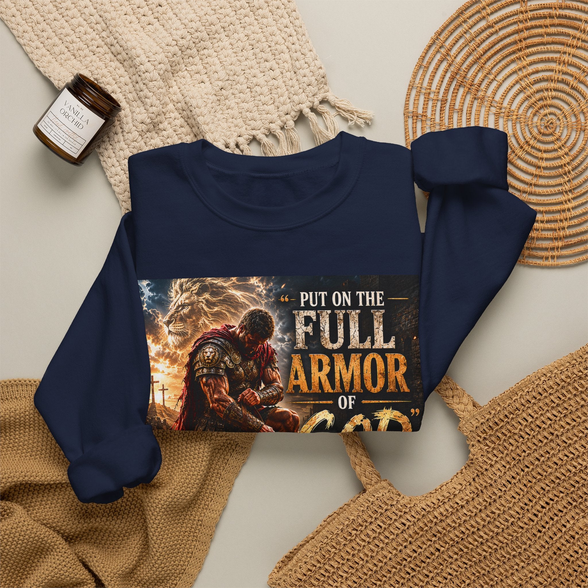 Full Armor of God sweatshirt | Christian faith scripture design