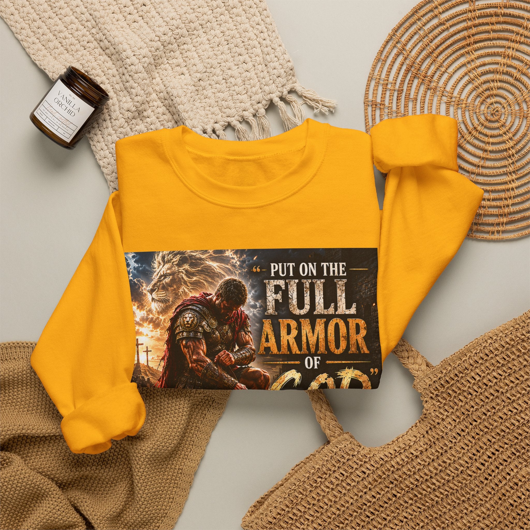 Full Armor of God sweatshirt | Christian faith scripture design