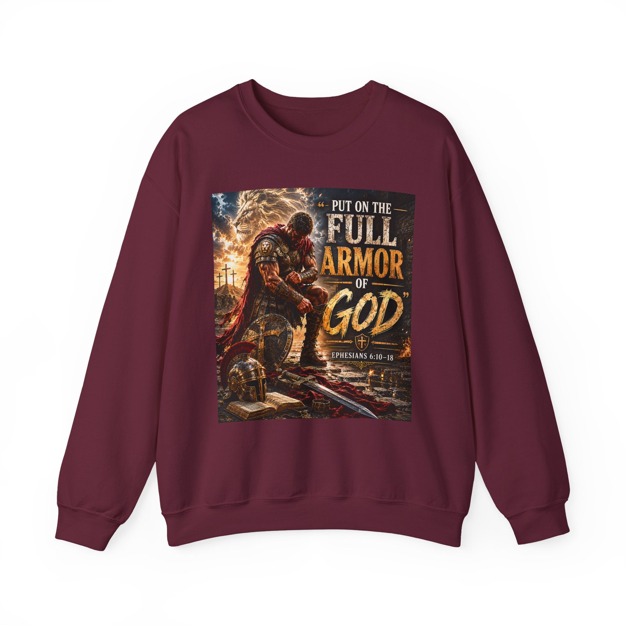 Full Armor of God sweatshirt | Christian faith scripture design