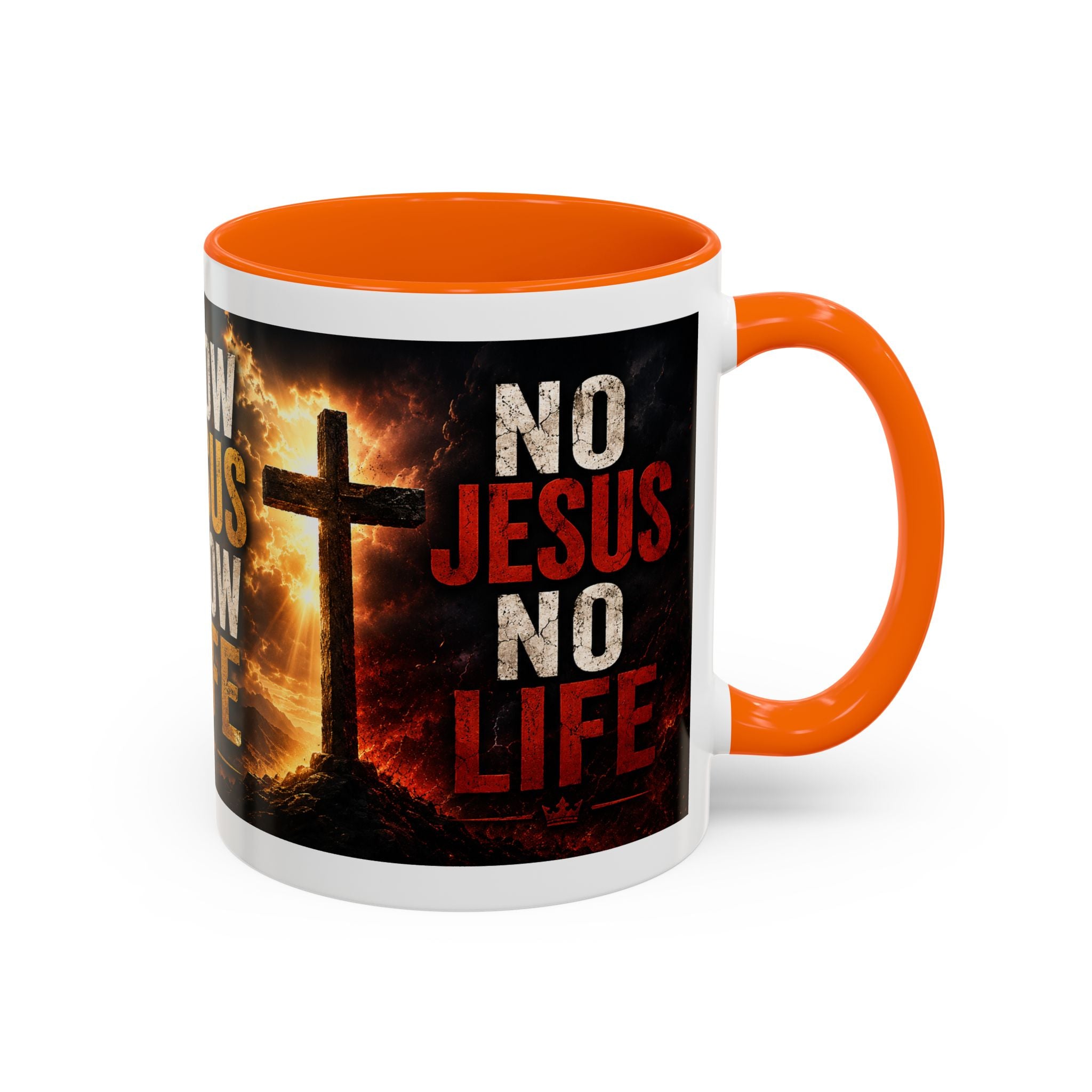 Know Jesus Know Life mug | Christian cross accent coffee mug