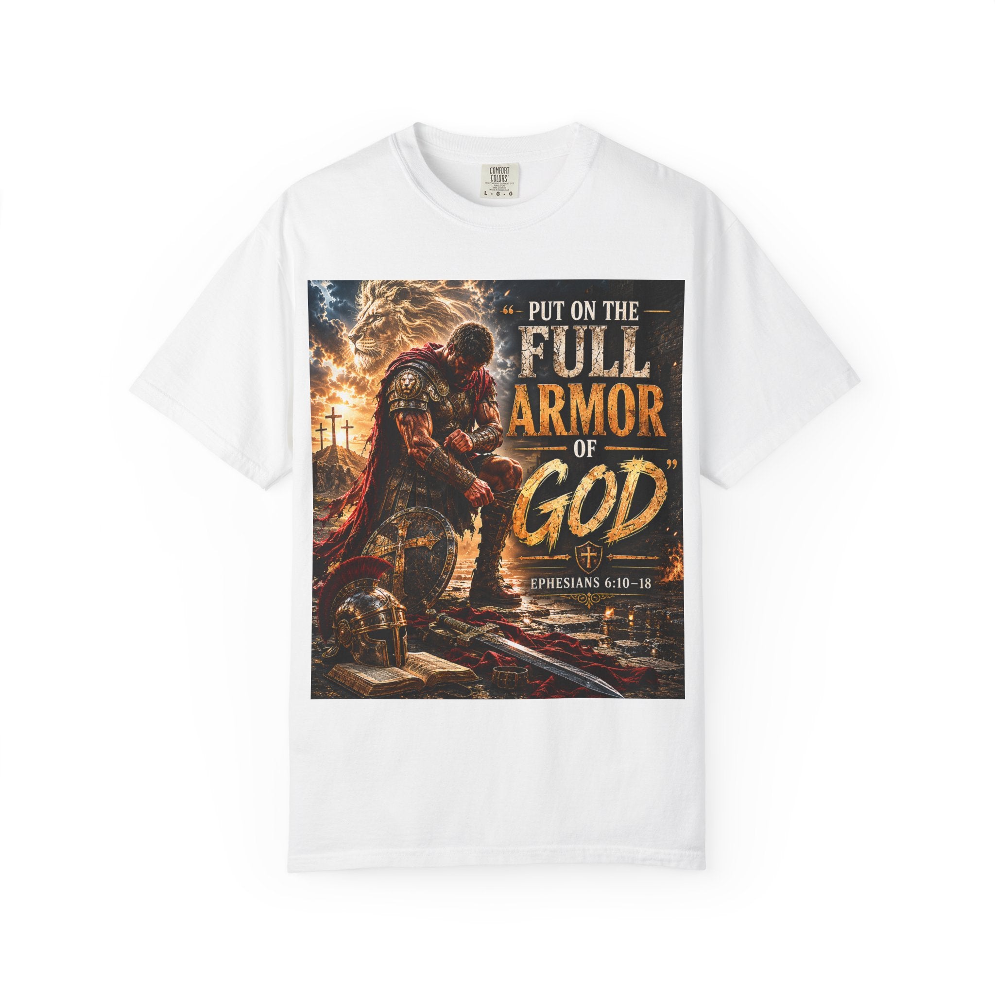 Christian Armor T-Shirt — "Put On The Full Armor of God" Faith Tee