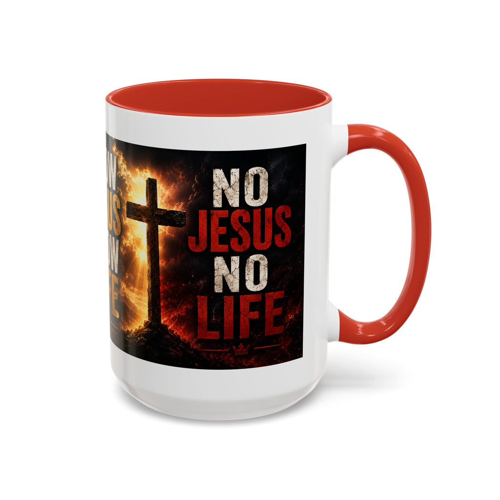 Know Jesus Know Life mug | Christian cross accent coffee mug